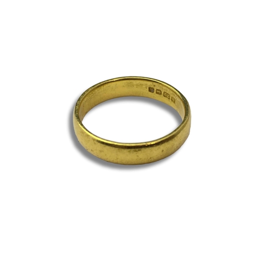 130 - A 22ct gold band ring 6.94 grams. Size U