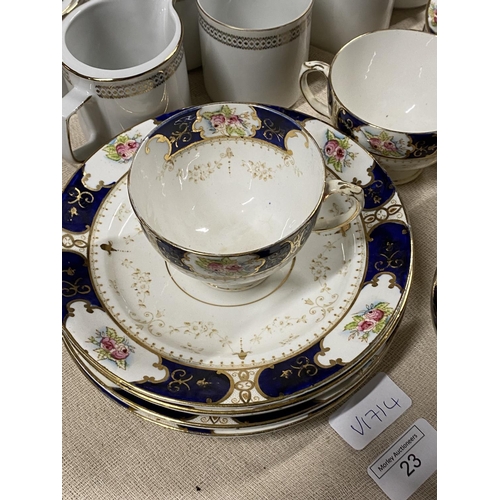 23 - A German bone china coffee set and tea bone china, shipping unavailable