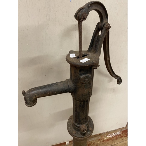 261 - A antique cast iron water pump h136cm, shipping unavailable