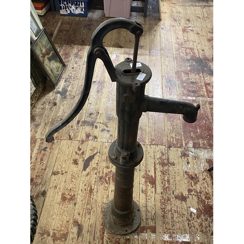 261 - A antique cast iron water pump h136cm, shipping unavailable