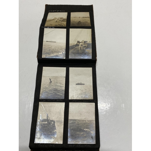 316 - A vintage photograph album with mainly a nautical theme (SS Frankmere Crew) and other