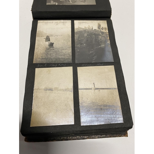 316 - A vintage photograph album with mainly a nautical theme (SS Frankmere Crew) and other