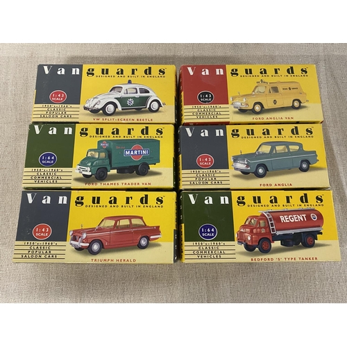 35 - Six boxed Vangaurd die-cast models