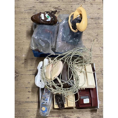 54 - A selection of vintage telephones and accessories a/f, shipping unavailable