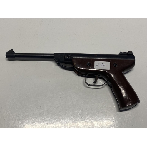 96 - A vintage West Blake .177 calibre break action air pistol (Over 18's only), shipping unavailable