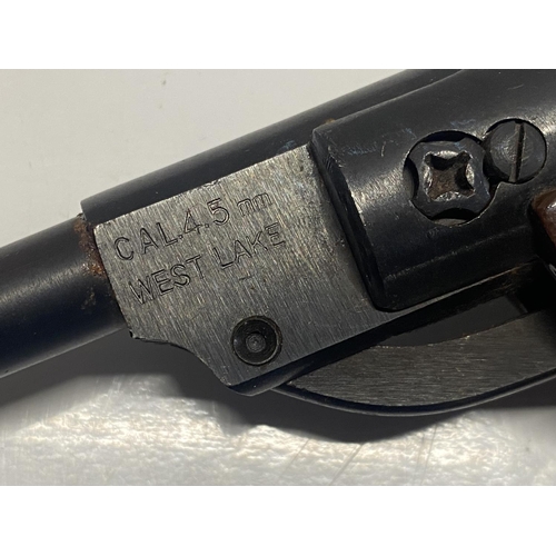 96 - A vintage West Blake .177 calibre break action air pistol (Over 18's only), shipping unavailable