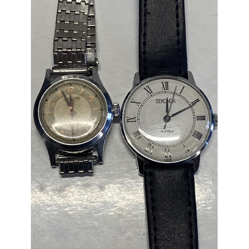 235 - A selection of assorted vintage watches including Sekonda etc all ticking at time of cataloguing