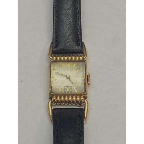 236 - A gents Lord Elgin art deco drivers watch, ticking at time of cataloguing