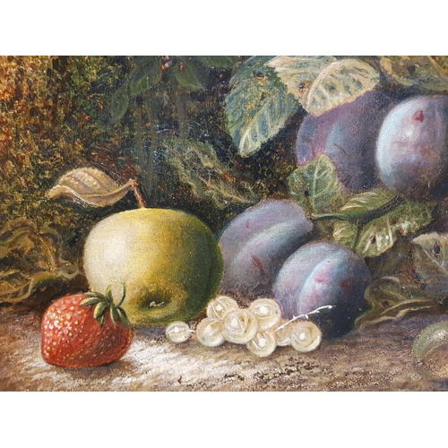 10 - A George Clare (1835-1890) oil on board depicting still life study of fruit signed to lower right in... 