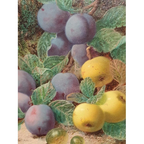 12 - A Oliver Clare (1853-1927) oil on canvas depicting still life study of fruit signed to lower right i... 