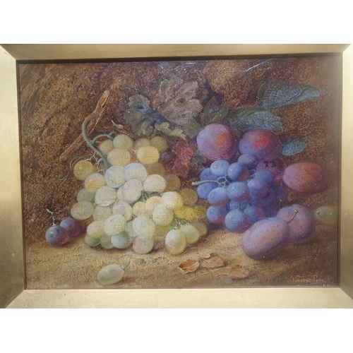 18 - A Vincent Clare (1855-1930) oil on canvas depicting still life study of fruit signed to lower right ... 