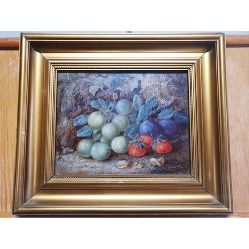 20 - A Vincent Clare (1855-1930) oil on board depicting still life study of fruit signed to lower right i... 