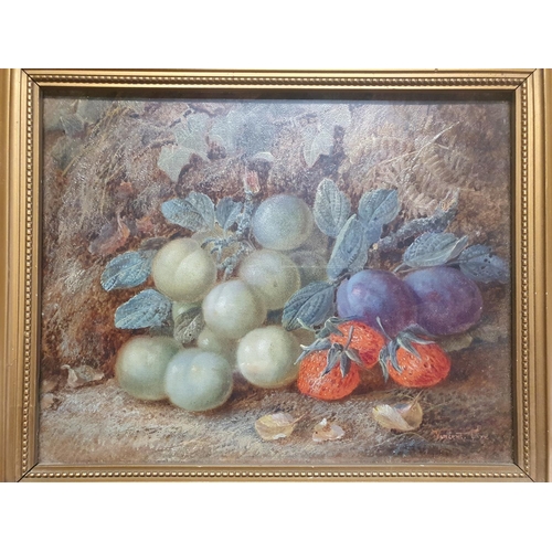 20 - A Vincent Clare (1855-1930) oil on board depicting still life study of fruit signed to lower right i... 