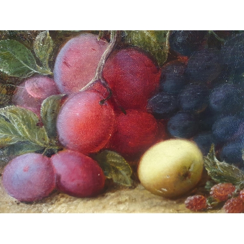 22 - A George Clare (1835-1890) oil on canvas depicting still life study of fruit signed to lower right i... 