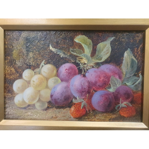 25 - A George Clare (1835-1890) oil on canvas depicting still life study of fruit signed to lower right i... 