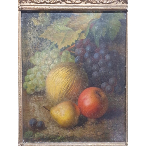 32 - A late 19th century oil on canvas depicting still life study of fruit in the manner of the 'Clare' f... 