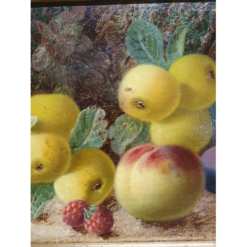 4 - A Oliver Clare (1853-1927) oil on canvas depicting still life study of fruit signed to lower right i... 