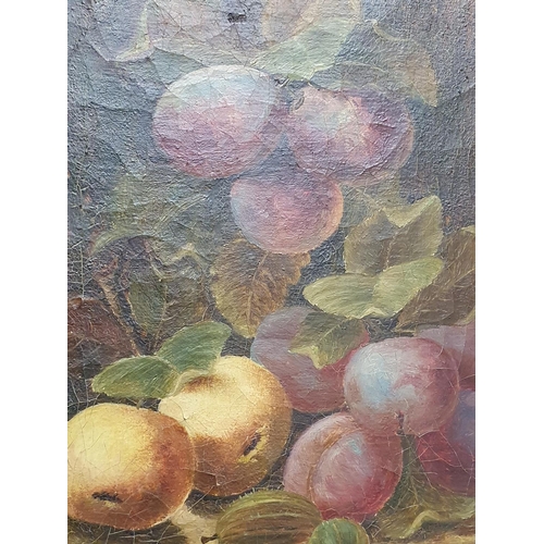 5 - A Oliver Clare (1853-1927) oil on board depicting still life study of fruit signed to lower right in... 