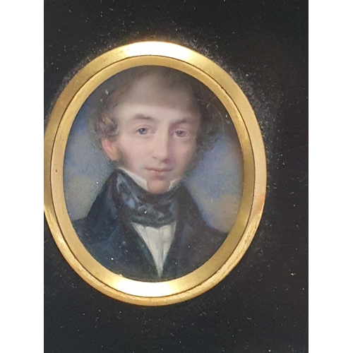 60 - The circle of Henry Pierce Bone (1755-1834) Georgian framed collage of six hand painted miniatures p... 