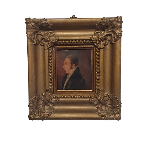 101 - A Georgian miniature portrait of a gentleman in a gilt frame overall dimensions 19x17cm