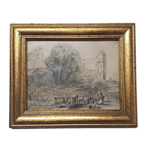 106 - A small gilt framed pencil sketch artist unknown 22x18cm