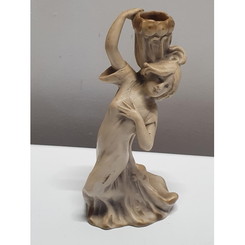 179 - A Royal Dux circa 1900 clock and garniture set