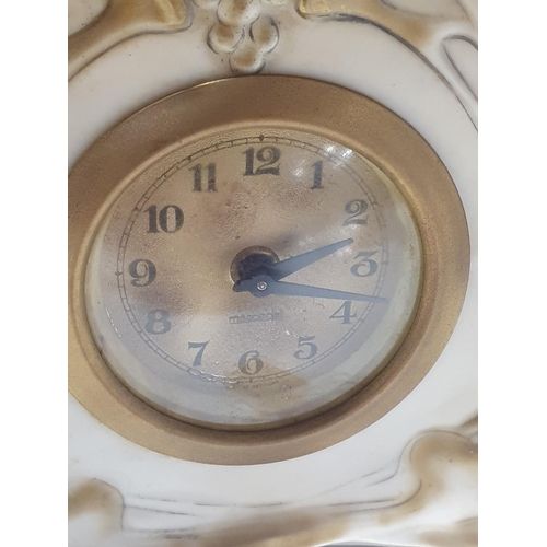 179 - A Royal Dux circa 1900 clock and garniture set