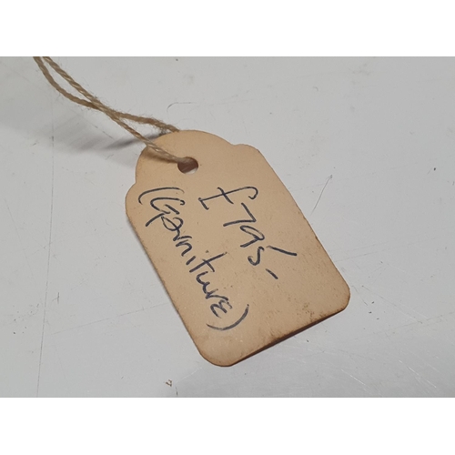 179 - A Royal Dux circa 1900 clock and garniture set