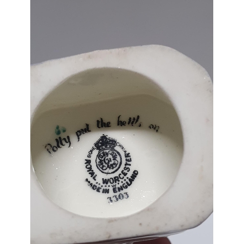 184 - A Royal Worcester figure 'Polly Put the Kettle on' 3303