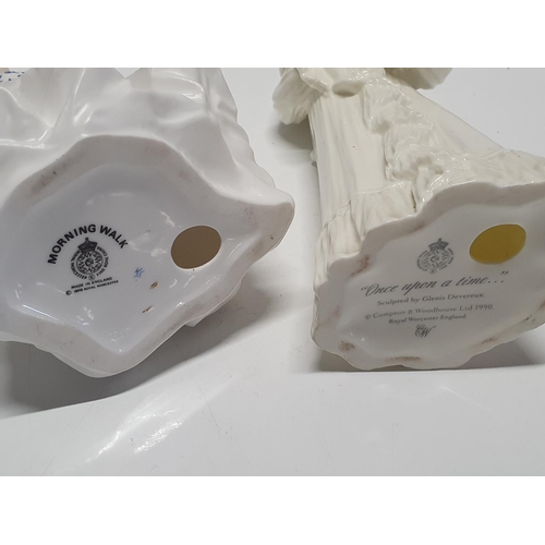 185 - Two Royal Worcester figurines 'Morning Walk' & 'Once Upon a Time'