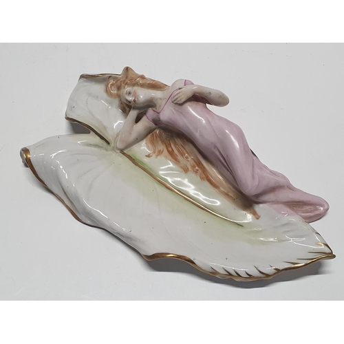 188 - Two 19th century Dresden porcelain table pieces with marks to base