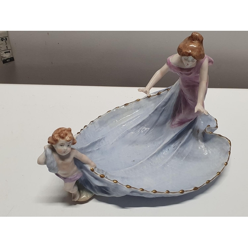 188 - Two 19th century Dresden porcelain table pieces with marks to base