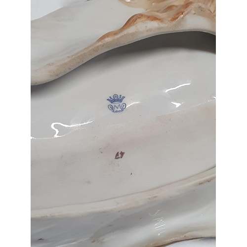 188 - Two 19th century Dresden porcelain table pieces with marks to base