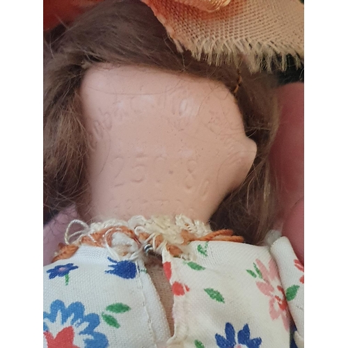 191 - Two Heubach bisque dolls with period dress and one other with horseshoe mark to back of the neck pos... 