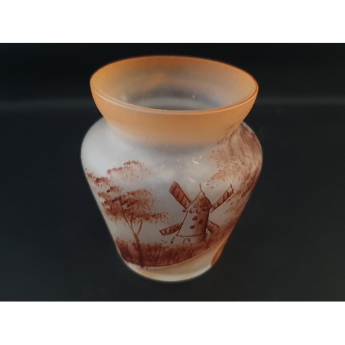 197 - A selection of hand blown glass including signed Okra glass