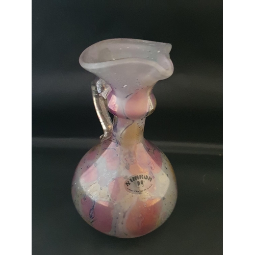 197 - A selection of hand blown glass including signed Okra glass