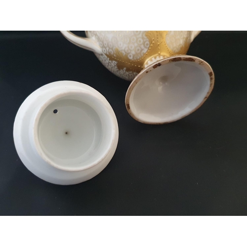 198 - A early 19th century finely decorated tea service with hand applied gold gilt decoration