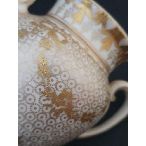 198 - A early 19th century finely decorated tea service with hand applied gold gilt decoration