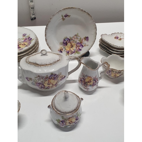 201 - A antique Austrian Victoria Carlsbad bone china miniature tea service