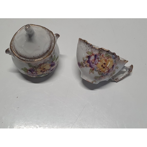 201 - A antique Austrian Victoria Carlsbad bone china miniature tea service