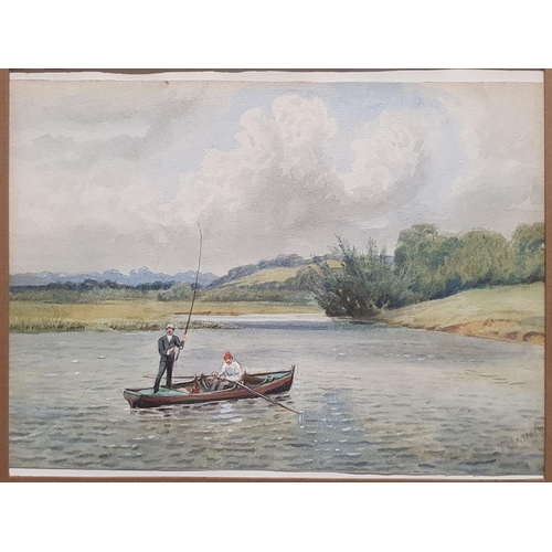 105 - A late 19th century framed water colour. Signature unclear. 32cm x 26cm