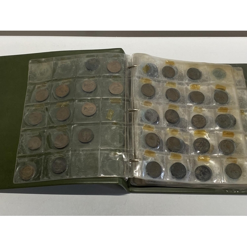 39 - A coin album with assorted contents of old English coins