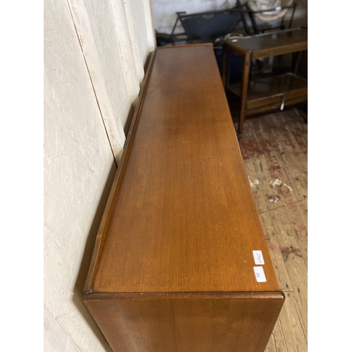 63 - A mid century teak sideboard by William Lawrence of Nottingham L200 x D45 x H78cm, shipping unavaila... 