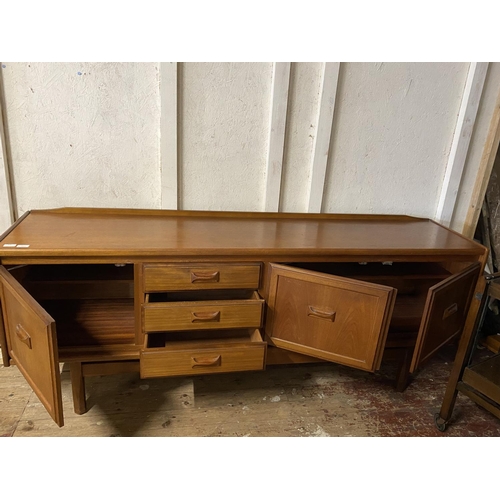 63 - A mid century teak sideboard by William Lawrence of Nottingham L200 x D45 x H78cm, shipping unavaila... 