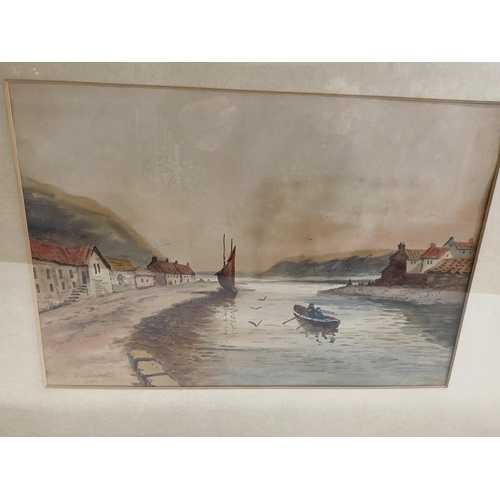 98 - A Victorian costal watercolour attributed to William Williams dated 1893 60x50cm. Shipping unavailab... 