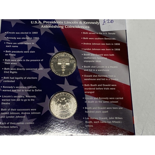 135 - A JFK coin package set