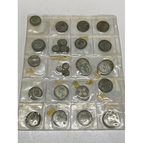 137 - A selection of pre 1940 British silver coins total weight 296g