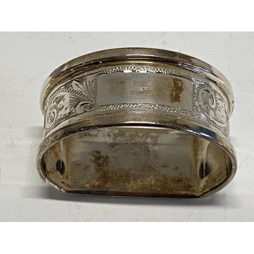 157 - A selection of hallmarked silver items including boxed napkin ring total weight 60.11g