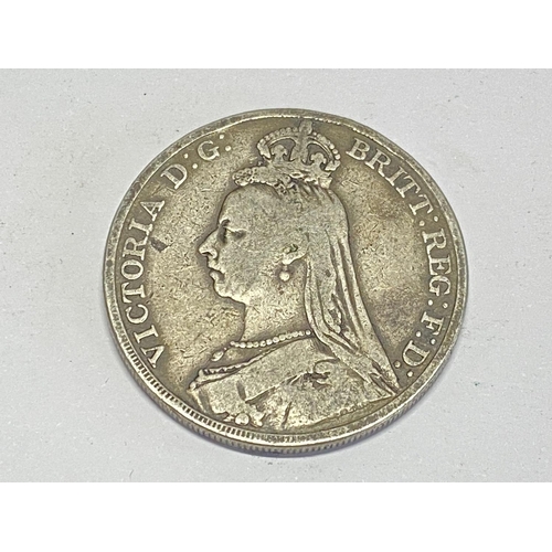 172 - A 1891 Victorian silver crown