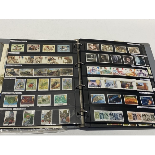 300 - A stamp album with contents of British  stock stamps